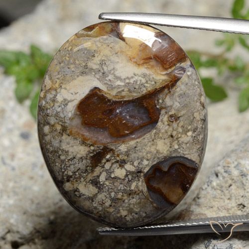 29.47ct Naturel Multicolore Jaspe, ovale, Opaque