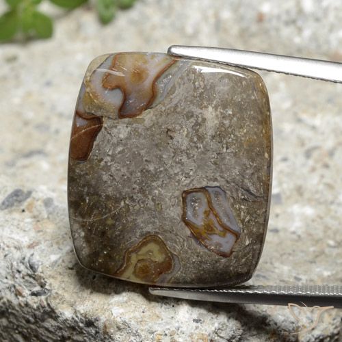 18.40ct Naturel Multicolore Jaspe, Coussin, Opaque