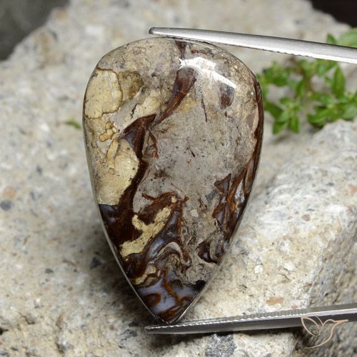 37.59ct Naturel Multicolore Jaspe, En forme de poire, Opaque