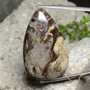 Jaspe Multicolore naturelle En forme de poire, 37.59 ct, Opaque