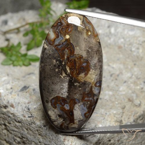 47.90ct Naturel Multicolore Jaspe, ovale, Opaque