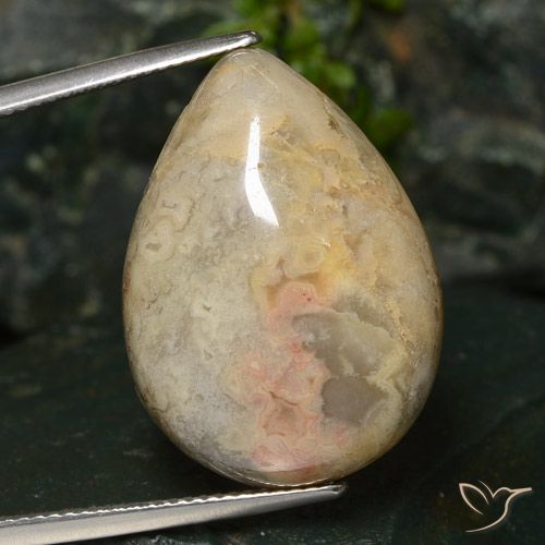 23.13ct Naturel Multicolore Jaspe, En forme de poire, Opaque