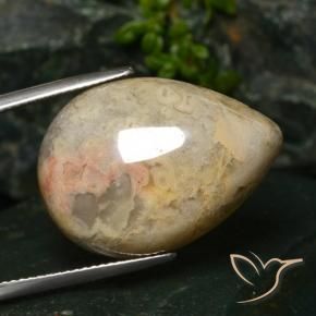 Jaspe Multicolore naturelle En forme de poire, 23.13 ct, Opaque