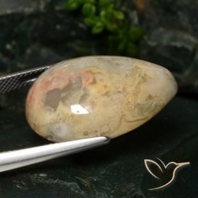 Jaspe Multicolore naturelle En forme de poire, 23.13 ct, Opaque
