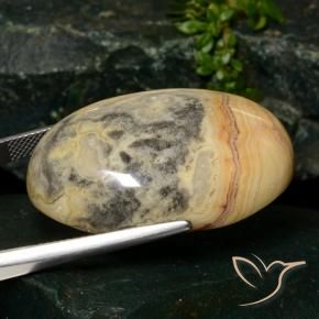 Jaspe Multicolore naturelle ovale, 60.46 ct, Opaque
