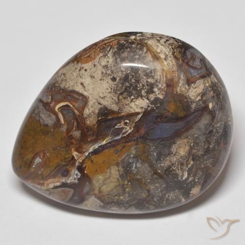 Jaspe Multicolore naturelle En forme de poire, 35.91 ct, Opaque