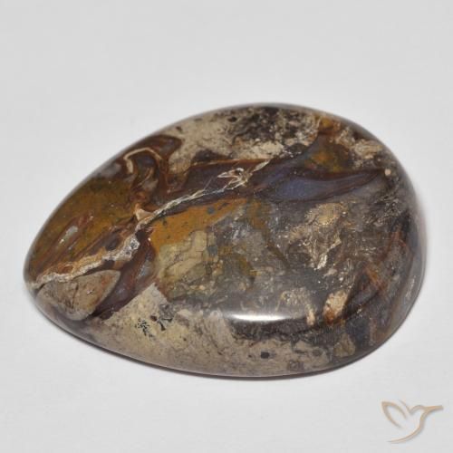 Jaspe Multicolore naturelle En forme de poire, 35.91 ct, Opaque
