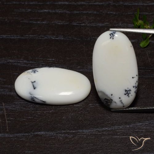 18.19ctw Naturel Blanc avec noir Jaspe, ovale, Opaque