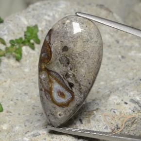 Jaspe Multicolore naturelle En forme de poire, 23.89 ct, Opaque