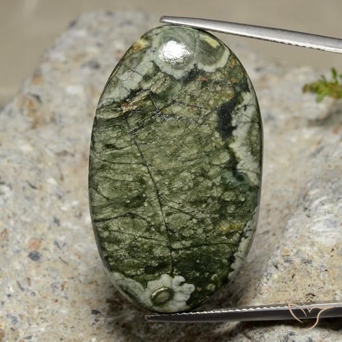 Jaspe Multicolore naturelle ovale, 29.99 ct, Opaque