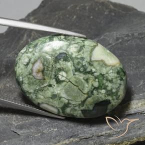 Jaspe Multicolore naturelle ovale, 28.77 ct, Opaque