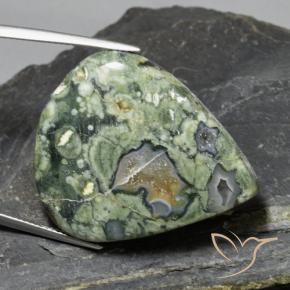 Jaspe Multicolore naturelle En forme de poire, 35.35 ct, Opaque