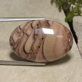 Jaspe multicolore naturelle coupe ovale, 23,62 ct, opaque