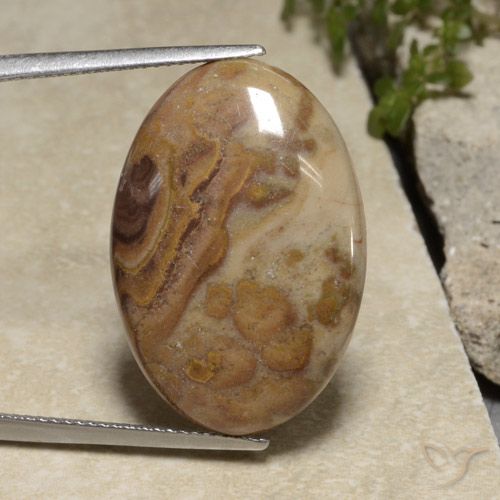 15.35ct Naturel Multicolore Jaspe, ovale, Opaque