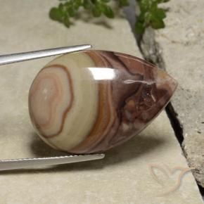 Jaspe Multicolore naturelle En forme de poire, 18.38 ct, Opaque