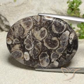 Jaspe Multicolore naturelle ovale, 36.83 ct, Opaque