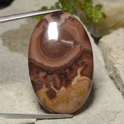 26.25ct Naturel Multicolore Jaspe, ovale, Opaque