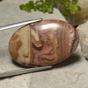 Jaspe Multicolore naturelle ovale, 18.42 ct, Opaque