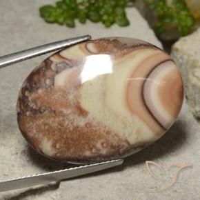 Jaspe Multicolore naturelle ovale, 18.14 ct, Opaque