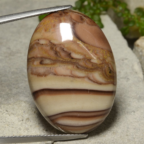 Jaspe Multicolore naturelle Coupe ovale, 26.59 ct, Opaque