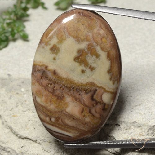 23.45ct Naturel Multicolore Jaspe, ovale, Opaque