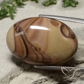 Jaspe Multicolore naturelle ovale, 25.96 ct, Opaque