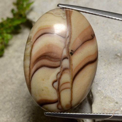 24.50ct Naturel Multicolore Jaspe, ovale, Opaque