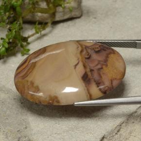 Jaspe multicolore naturelle coupe ovale, 24,47 ct, opaque