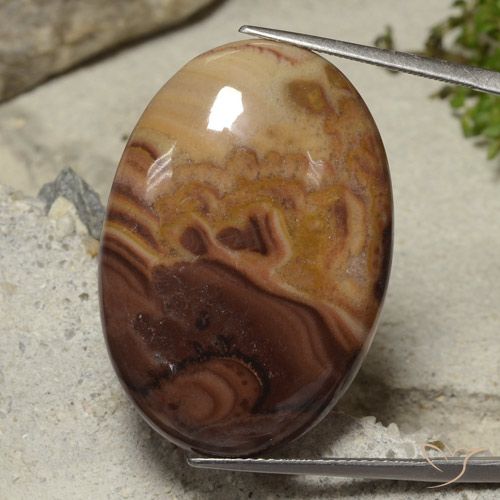 33.44ct Naturel Multicolore Jaspe, ovale, Opaque