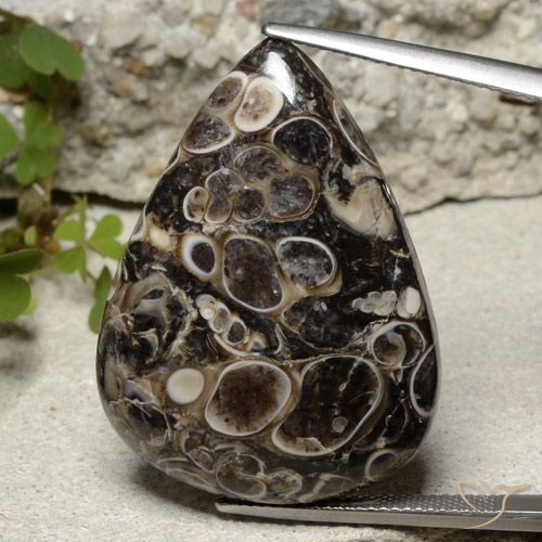 39.20ct Naturel Multicolore Jaspe, En forme de poire, Opaque