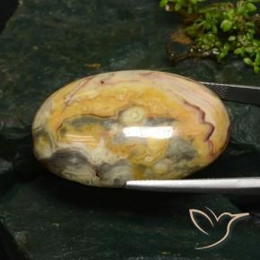 Jaspe Multicolore naturelle ovale, 63.09 ct, Opaque