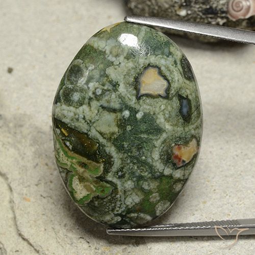 24.10ct Naturel Multicolore Jaspe, ovale, Opaque