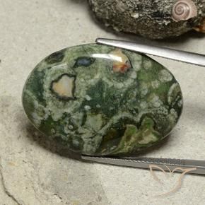 Jaspe Multicolore naturelle ovale, 24.10 ct, Opaque