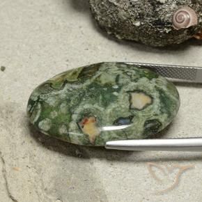 Jaspe Multicolore naturelle ovale, 24.10 ct, Opaque