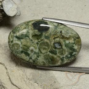 Jaspe Multicolore naturelle ovale, 29.11 ct, Opaque