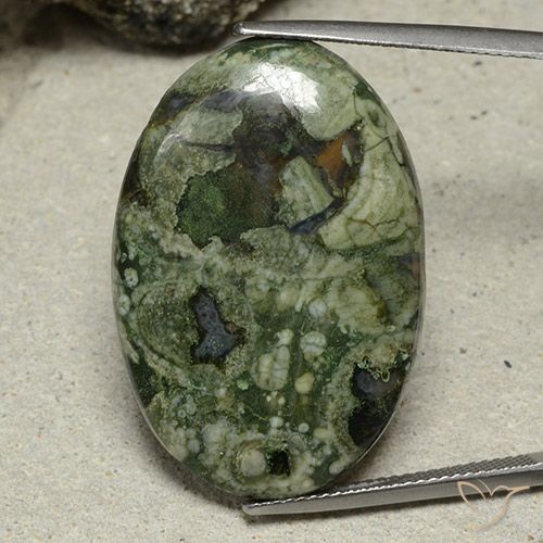 26.08ct Naturel Multicolore Jaspe, ovale, Opaque