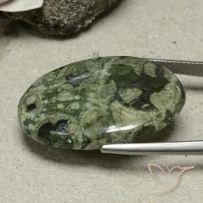 Jaspe Multicolore naturelle ovale, 26.08 ct, Opaque
