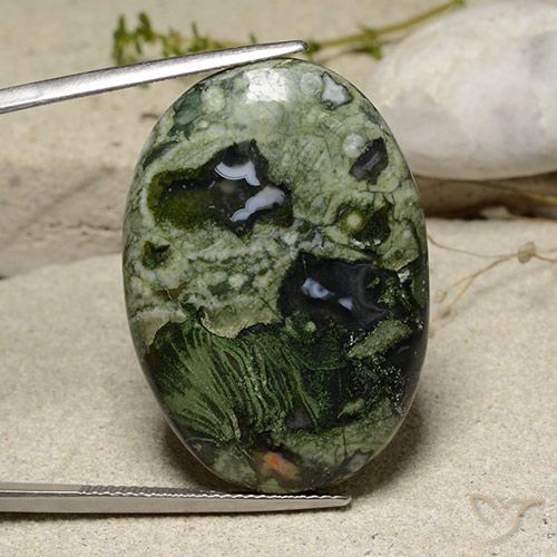 32.16ct Naturel Multicolore Jaspe, ovale, Opaque
