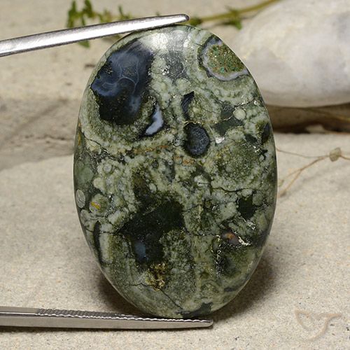 30.02ct Naturel Multicolore Jaspe, ovale, Opaque