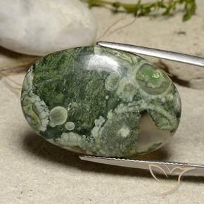 Jaspe Multicolore naturelle ovale, 24.37 ct, Translucide