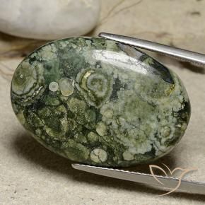 Jaspe Multicolore naturelle ovale, 25.67 ct, Opaque