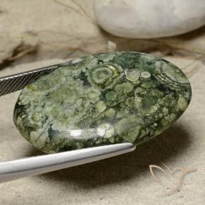 Jaspe Multicolore naturelle ovale, 25.67 ct, Opaque