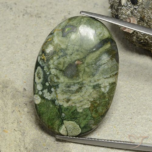 30.68ct Naturel Multicolore Jaspe, ovale, Opaque