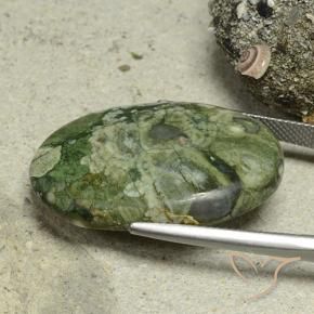 Jaspe Multicolore naturelle ovale, 30.68 ct, Opaque