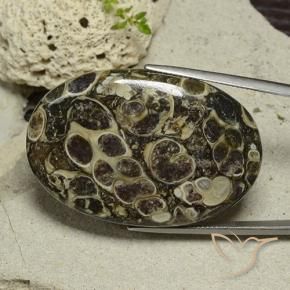 Jaspe Multicolore naturelle ovale, 71.95 ct, Opaque
