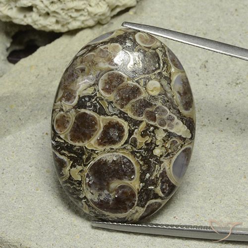 40.61ct Naturel Multicolore Jaspe, ovale, Opaque