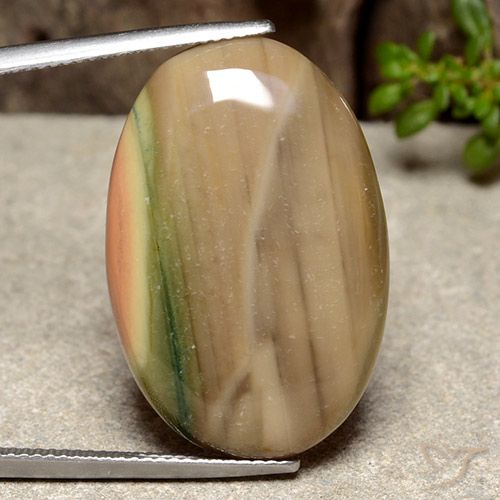 25.96ct Naturel Multicolore Jaspe, ovale, Opaque