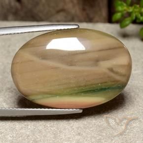 Jaspe Multicolore naturelle ovale, 25.96 ct, Opaque