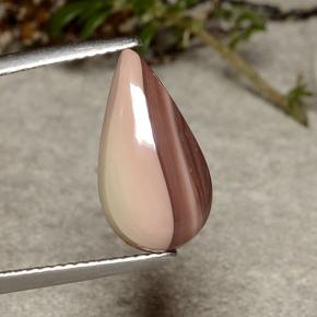 Jaspe multicolore naturelle en forme de poire, 2,81 ct, opaque