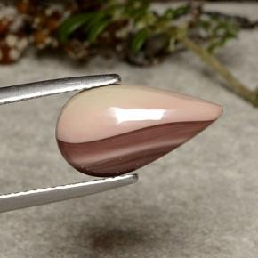 Jaspe multicolore naturelle en forme de poire, 2,81 ct, opaque